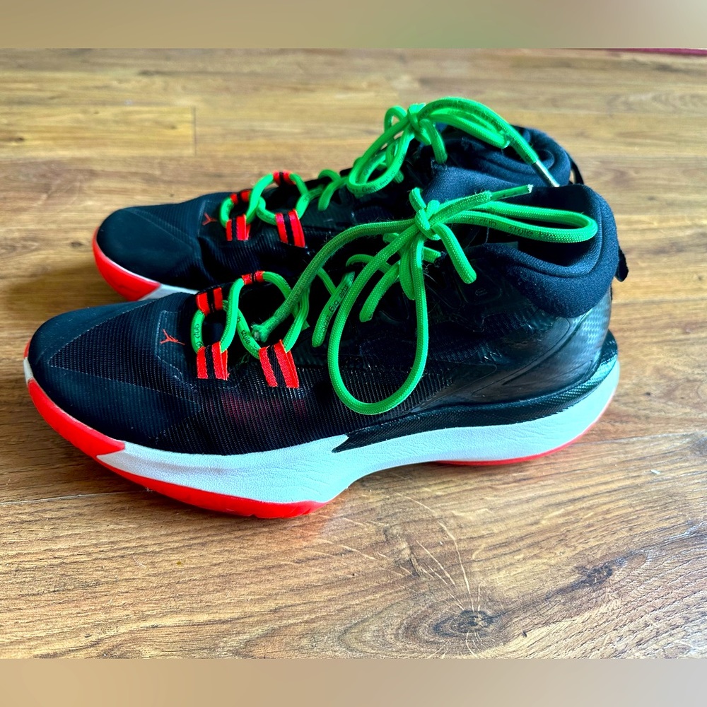 Nike Jordan Zion 1 Black White Crimson Red Basketball Shoes Men's Size 10